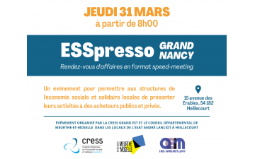 Inscrivez-vous au prochain ESSpresso sur le Grand Nancy !