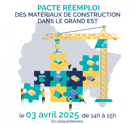 REUNION DE PRESENTATION DU PACTE REEMPLOI DES MATERIAUX DE CONSTRUCTION DANS LE GRAND EST JEUDI 3 AVRIL 2025 14h00