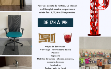 MAISON DU REEMPLOI ouverture des portes chaque jeudi de septembre 2025