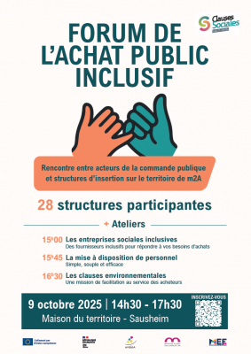 Forum de l'Achat Public Inclusif à Sausheim 09 octobre 2025