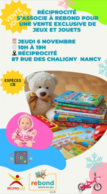 BOURSE SOLIDAIRE AUX JOUETS 6 NOVEMBRE 2025 NANCY