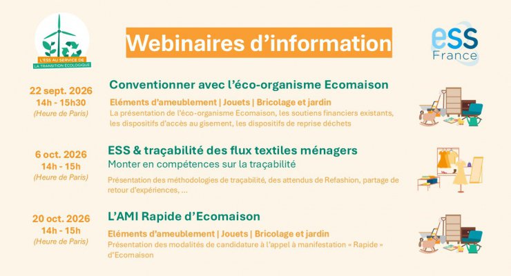 Webinaires sur le réemploi